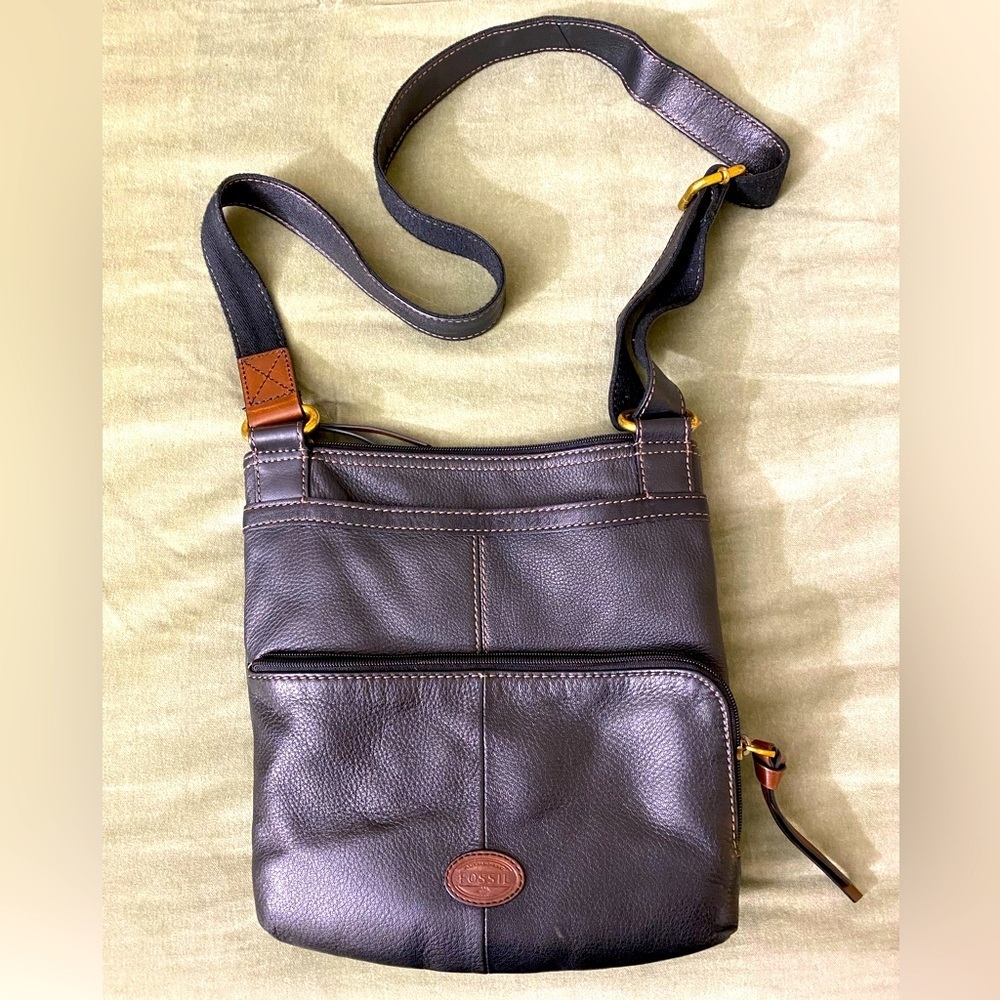 Vintage Fossil Morgan crossbody shoulder messenger purse carry all